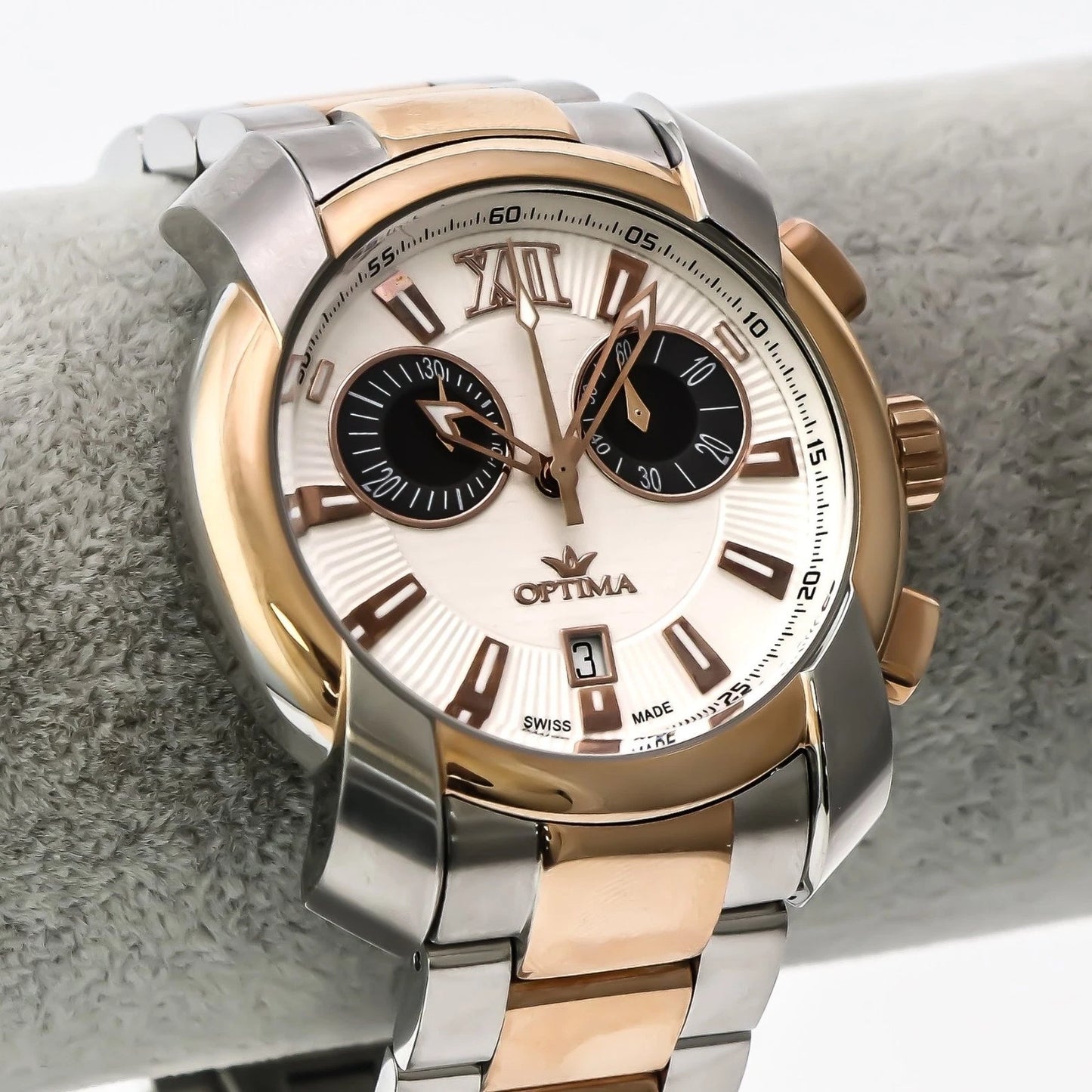 Optima • Swiss Chronograph Watch • Stainless Steel • Quartz • 43mm • OSC275
