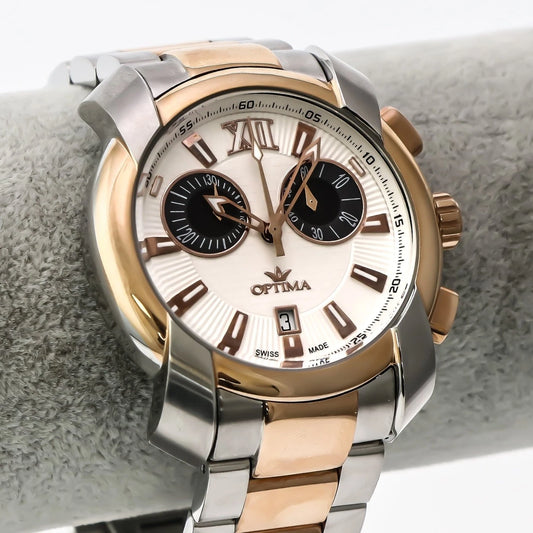 Optima • Swiss Chronograph Watch • Stainless Steel • Quartz • 43mm • OSC275