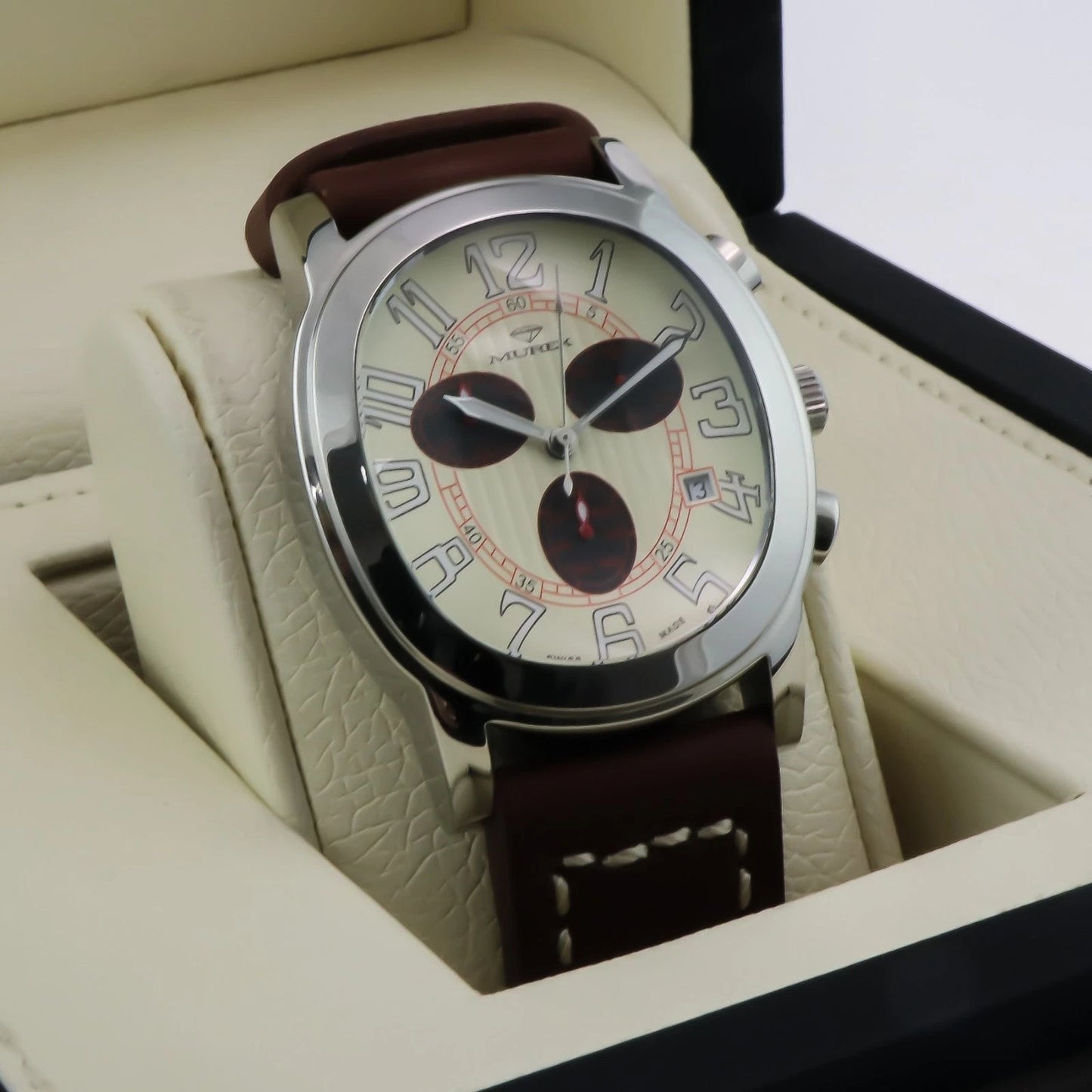 MUREX Swiss Watch Stainless Steel Quartz 41.85x50mm 3ATM ISC701