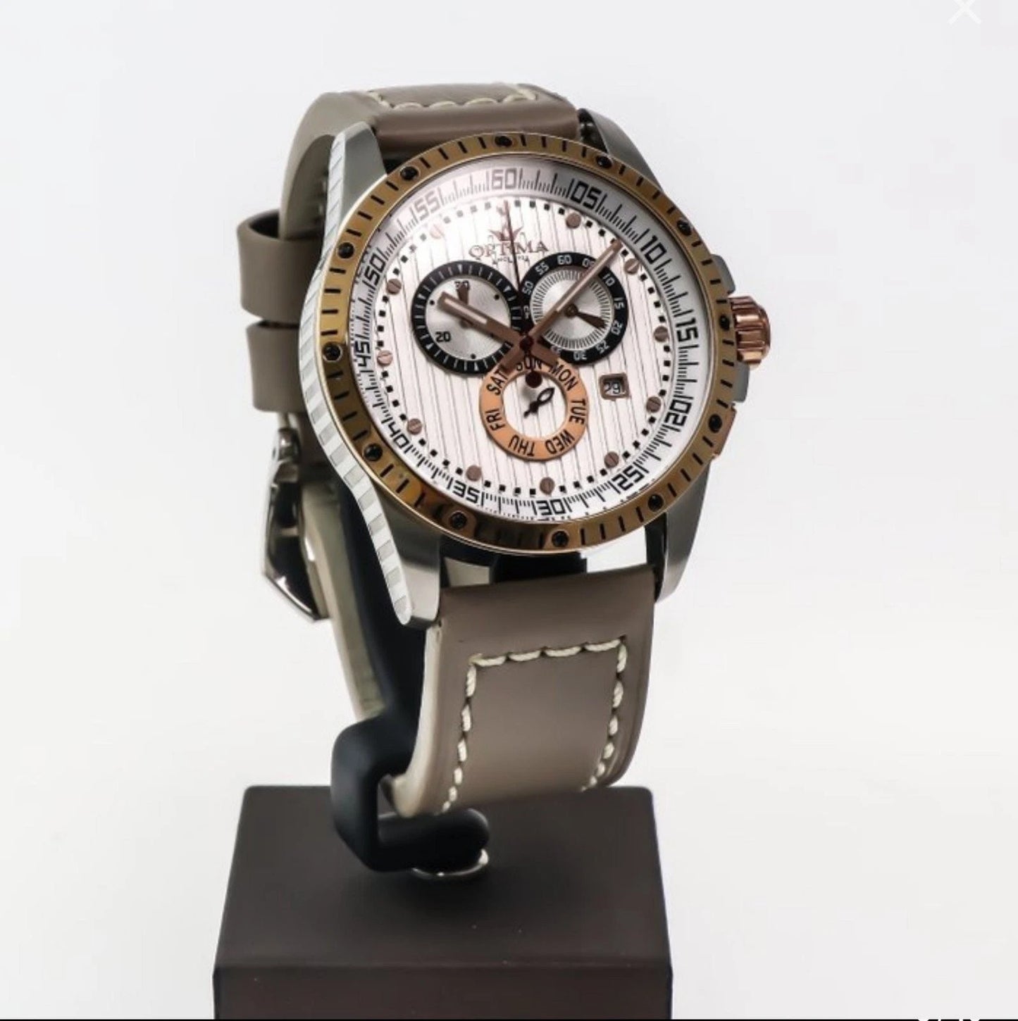 Optima • Swiss Chronograph Watch • Stainless Steel Quartz • 45mm • OSC281-SRL-1