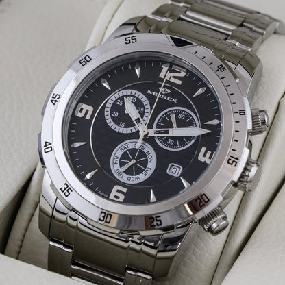 Murex Swiss 45mm Chronograph Watch Stainless Steel Quartz 5 ATM• MUC508