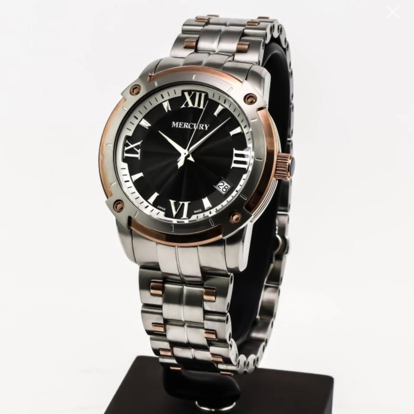 Mercury Swiss 39mm Stainless Steel & Rose Gold Quartz Watch 10ATM ME10240