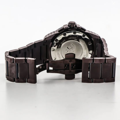 Optima Chocolate Swiss Chronograph Watch 45mm Stainless Steel Quartz 5ATM OSC281
