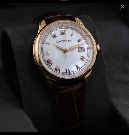 Catena • Swiss Watch • PVD Rose Gold • 30mm Quartz Ronda • Mother Of Pearl 3ATM