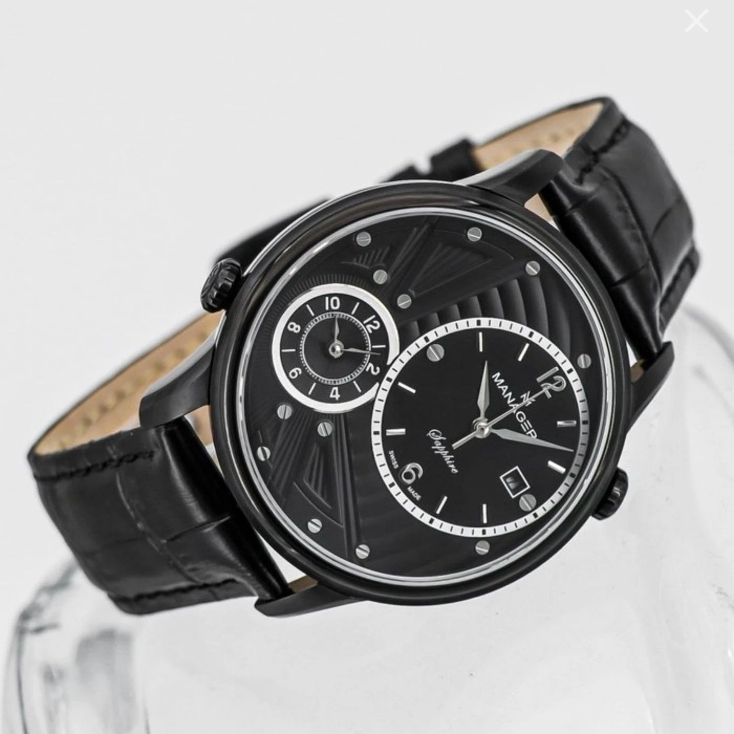 Manager Watches • Dual Time • Stainless Steel • 44mm Quartz • 5ATM Saphire