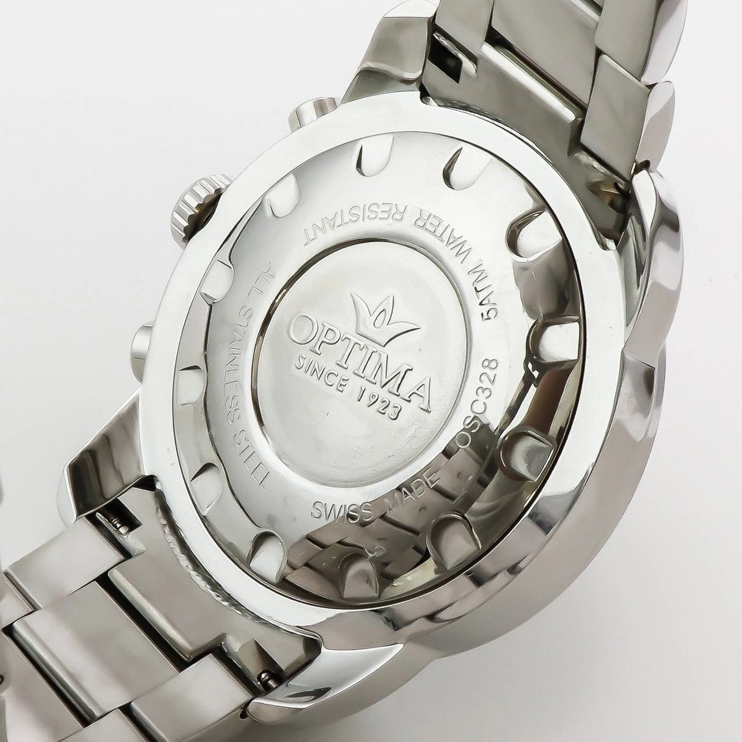 Optima • Swiss Chronograph Watch • Stainless Steel • Quartz • 45.5mm • OSC328