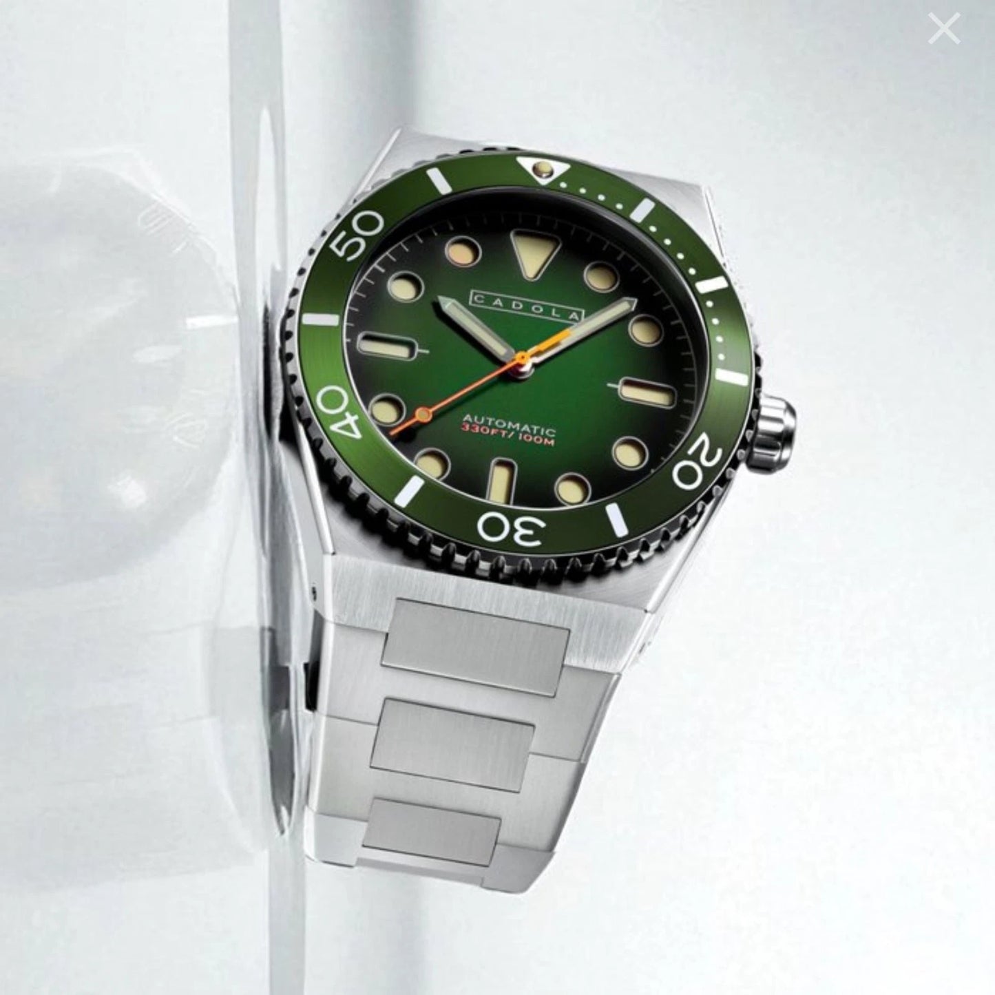 Cadola 44mm Farina Automatic "Moss Drift" Watch 42 Hr PR • PreOrder Ship 4/21/26