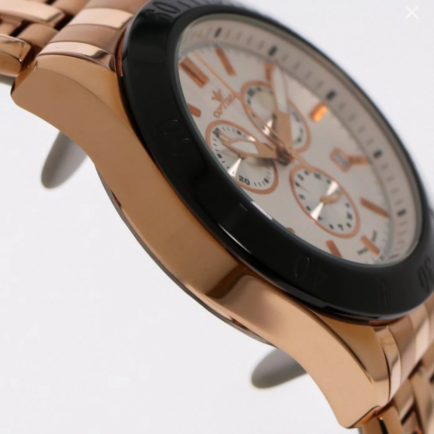Optima Swiss Chronograph Watch 42.5mm PVDRose Gold Stainless Steel Quartz OSC210