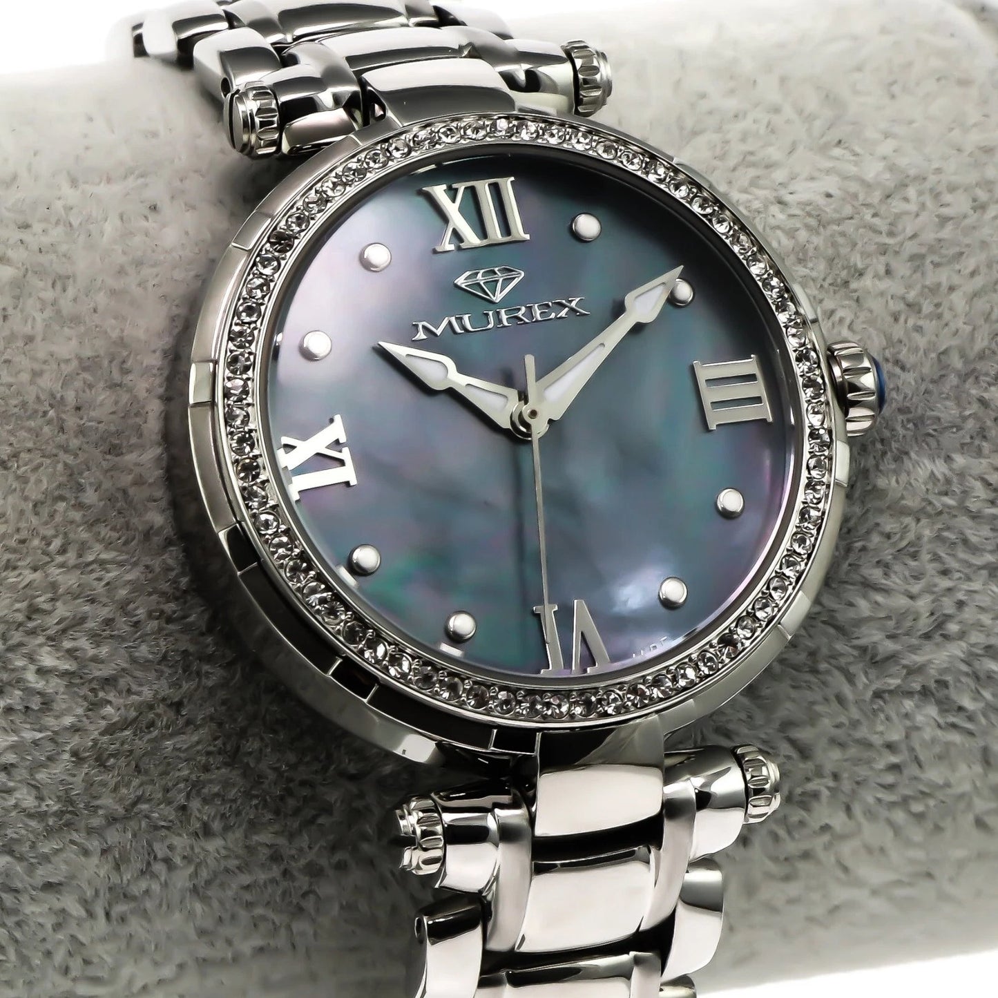 Murex • Swiss Watch • Stainless Steel • 37mm • Quartz • 3ATM • MUL538 Gem Inlaid