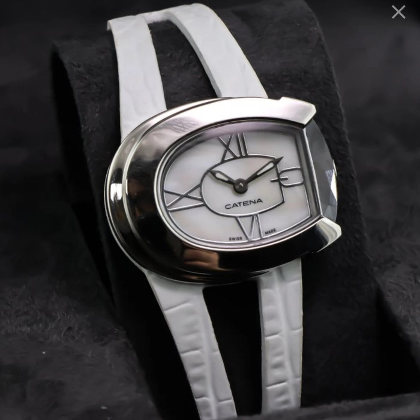 Catena Swiss 37mm Ronda Quartz Watch Stainless Steel 5ATM B001SCR13