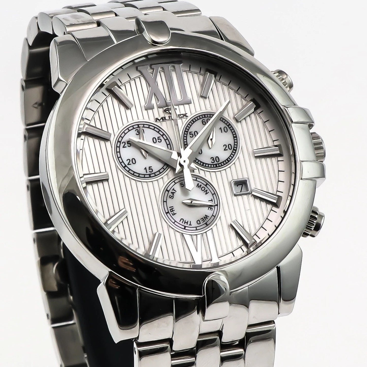 Murex Swiss 45mm Chronograph Watch Stainless Steel Quartz 5 ATM MUC512