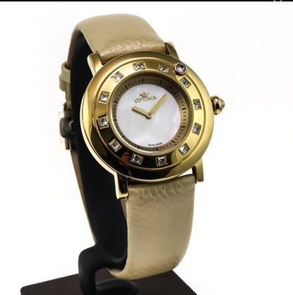 Optima • Swiss Watch • PVD Gold & Stainless Steel • Quartz • 38mm • 5ATM OSL296