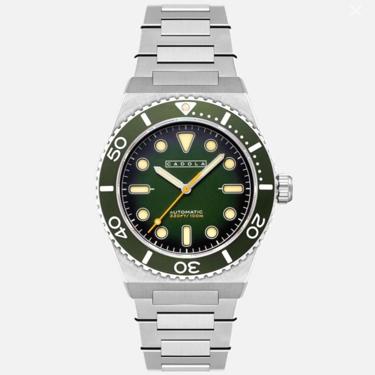 Cadola 44mm Farina Automatic "Moss Drift" Watch 42 Hr PR • PreOrder Ship 4/21/26