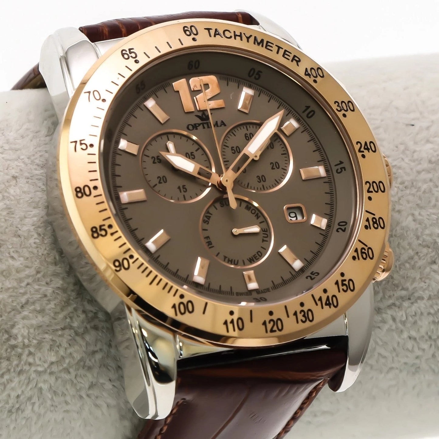 Optima • Swiss Chronograph Watch • Stainless Steel • 44.5mm • Quartz • OSC321