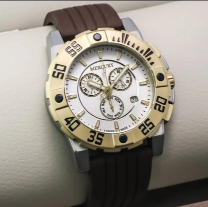 Mercury Swiss 44mm Chronograph Stainless Quartz Watch ME10225