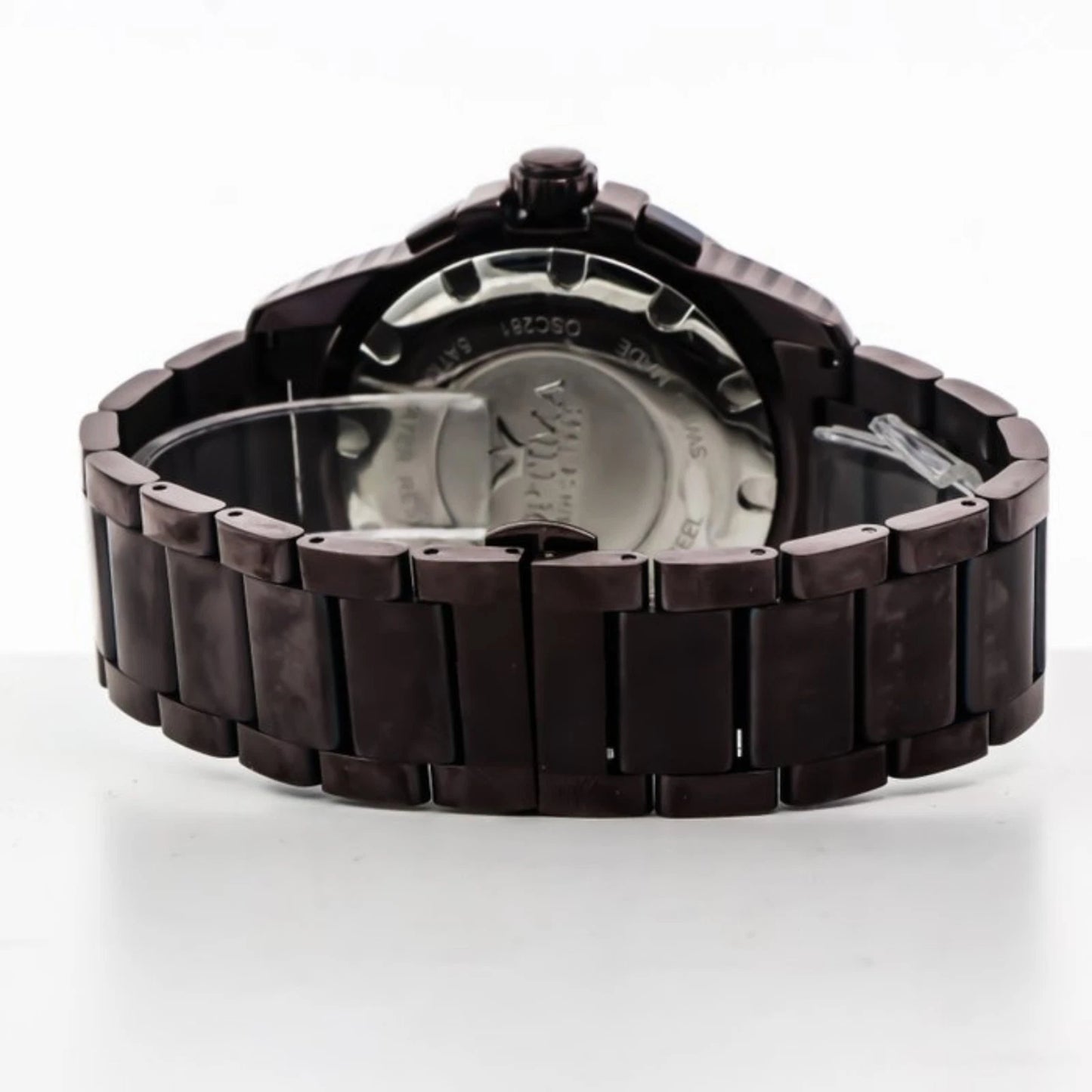 Optima Chocolate Swiss Chronograph Watch 45mm Stainless Steel Quartz 5ATM OSC281