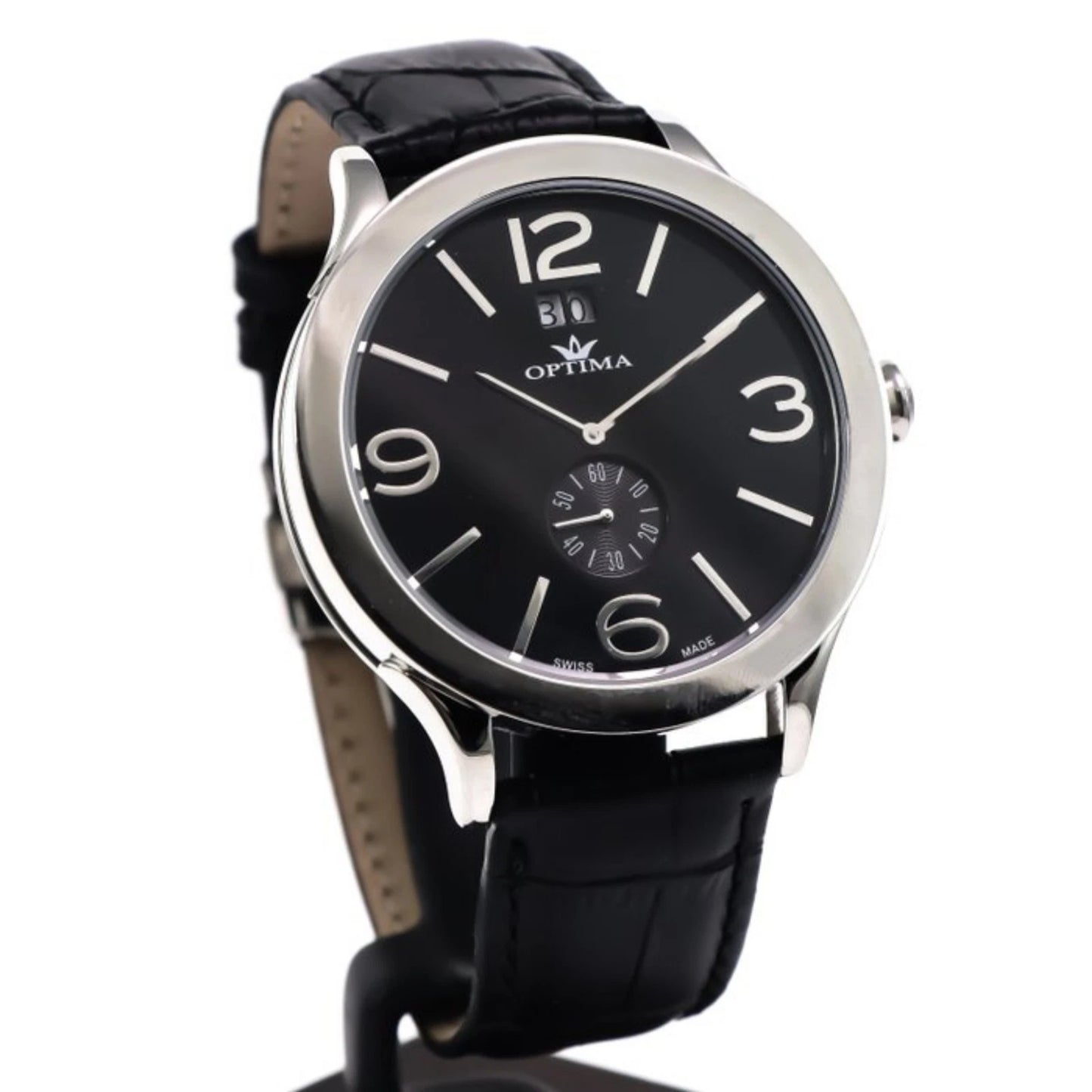 Optima Swiss Watch 45mm Stainless Steel Quartz Date 5ATM OSM352