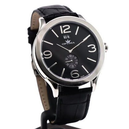 Optima Swiss Watch 45mm Stainless Steel Quartz Date 5ATM OSM352