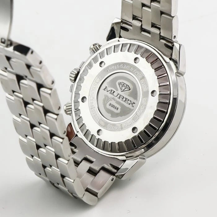 Murex Swiss 45mm Chronograph Watch Stainless Steel Quartz 5 ATM MUC512