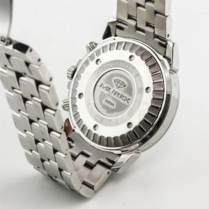 Murex Swiss 45mm Chronograph Watch Stainless Steel Quartz 5 ATM MUC512