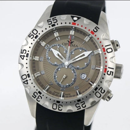 Optima • Swiss Chronograph Watch • Stainless Steel • 47mm Quartz • OSC342 • 5ATM
