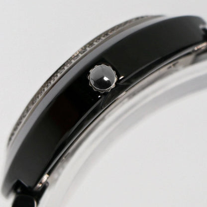 GEOVANI Swiss 34mm Black Ceramic Quartz Watch 3ATM GOL510