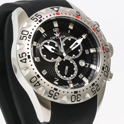 Optima • Swiss Chrono Watch • Stainless Steel • 45.36mm • Quartz • 5ATM • OSC339