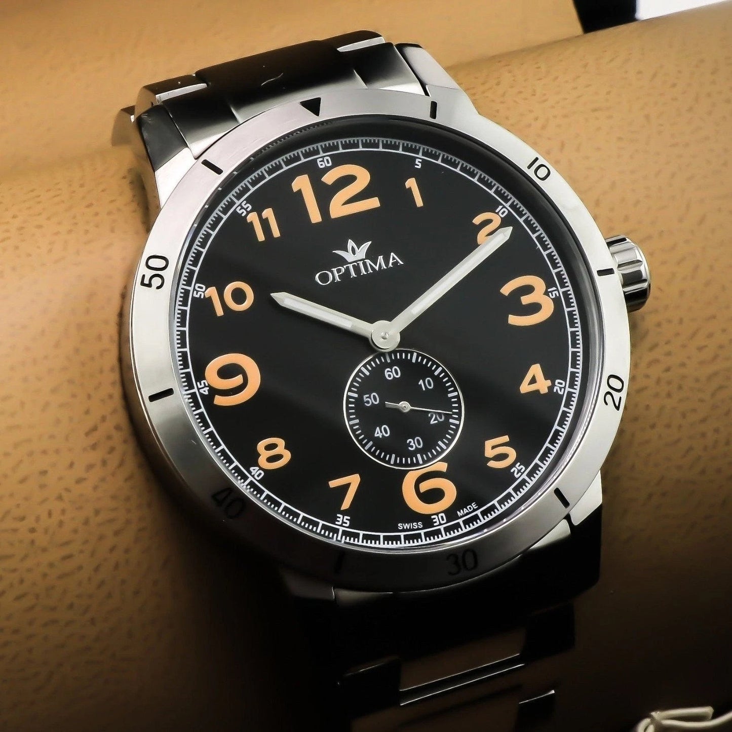 Optima • Swiss Watch • Stainless Steel • 47.5mm • Quartz • 5ATM • OSM433