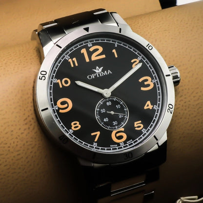 Optima • Swiss Watch • Stainless Steel • 47.5mm • Quartz • 5ATM • OSM433