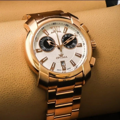 Optima • Swiss Chronograph Watch • Stainless Steel • Quartz • 43mm • OSC275