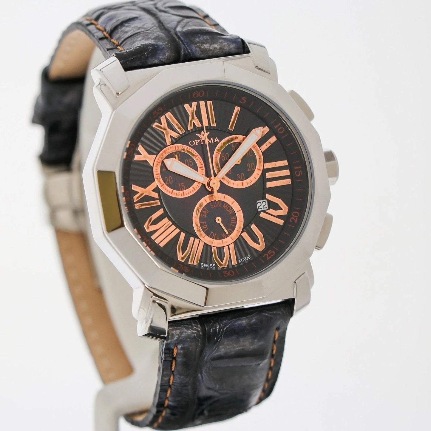 Optima • Swiss Chronograph Watch • Stainless Steel • 43 mm • Quartz • 3ATM