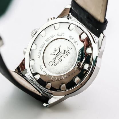 Optima • Swiss Watch • Stainless Steel • 44mm • Quartz • 5ATM • OSC334