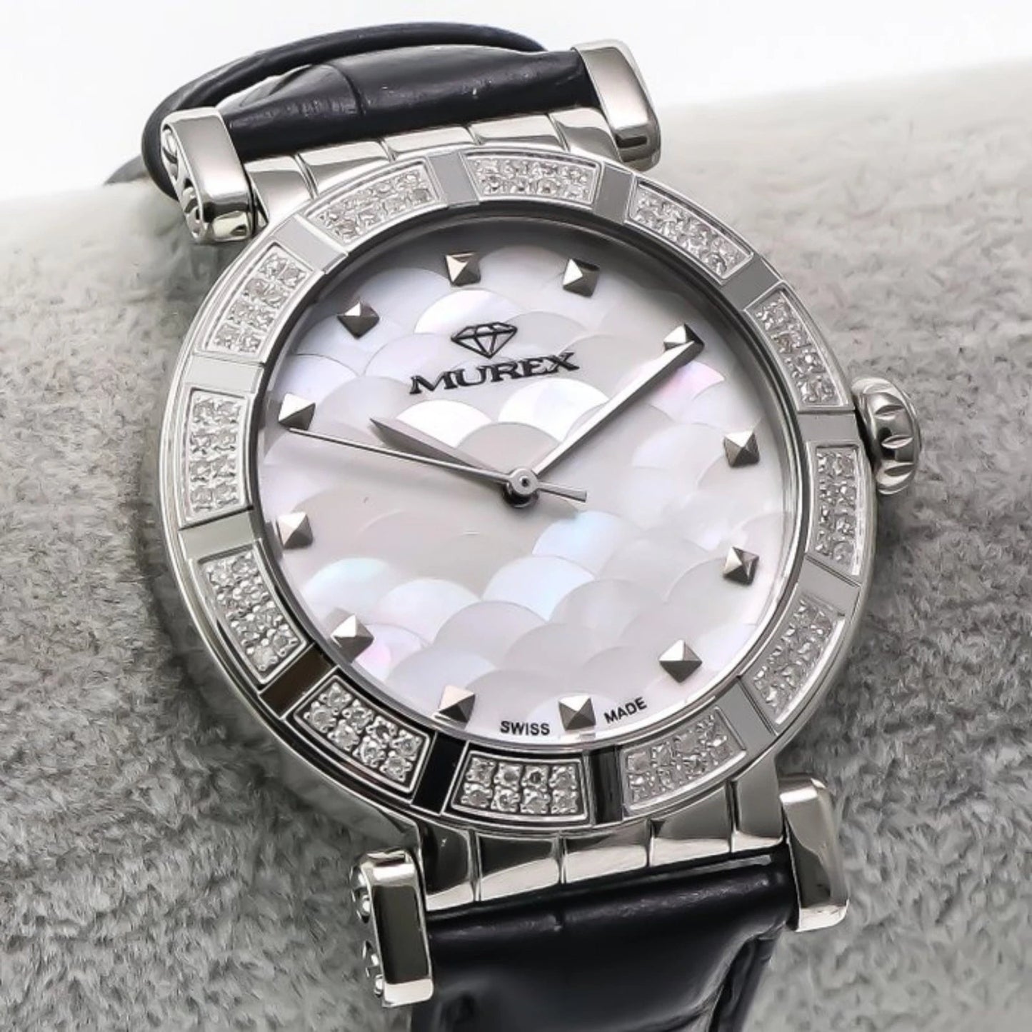 Murex Swiss Diamond Watch 34mm Stainless Steel & Silver Quartz 5ATM RSL964