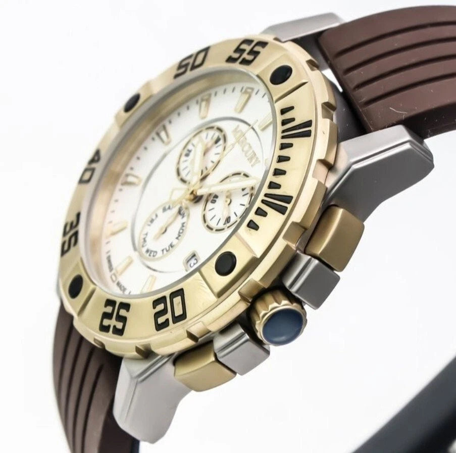 Mercury Swiss 44mm Chronograph Stainless Quartz Watch ME10225