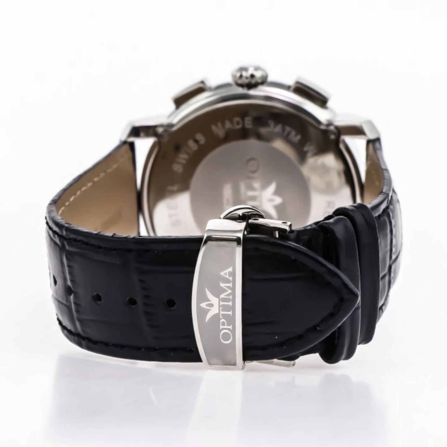 Optima Swiss Chronograph Watch 46mm Stainless Steel Quartz 3ATM OSC392