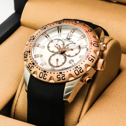Optima • Swiss Chronograph Watch • Stainless Steel Quartz • 47mm • 5ATM • OSC342
