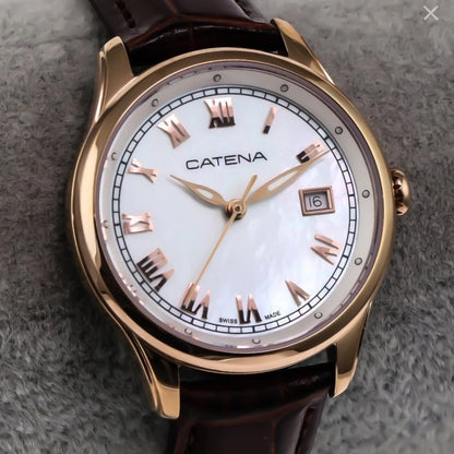 Catena • Swiss Watch • PVD Rose Gold • 30mm Quartz Ronda • Mother Of Pearl 3ATM