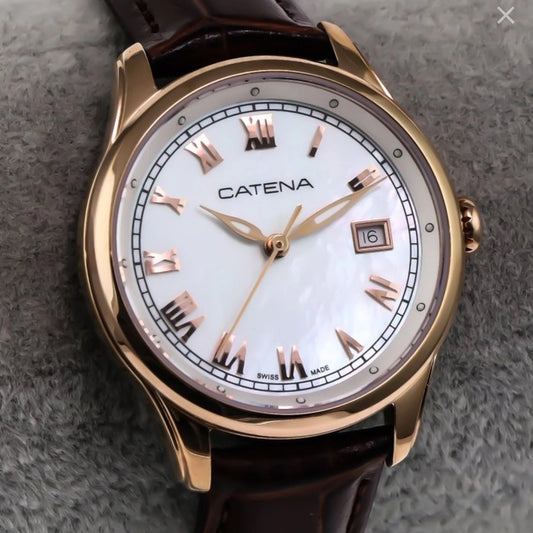 Catena • Swiss Watch • PVD Rose Gold • 30mm Quartz Ronda • Mother Of Pearl 3ATM