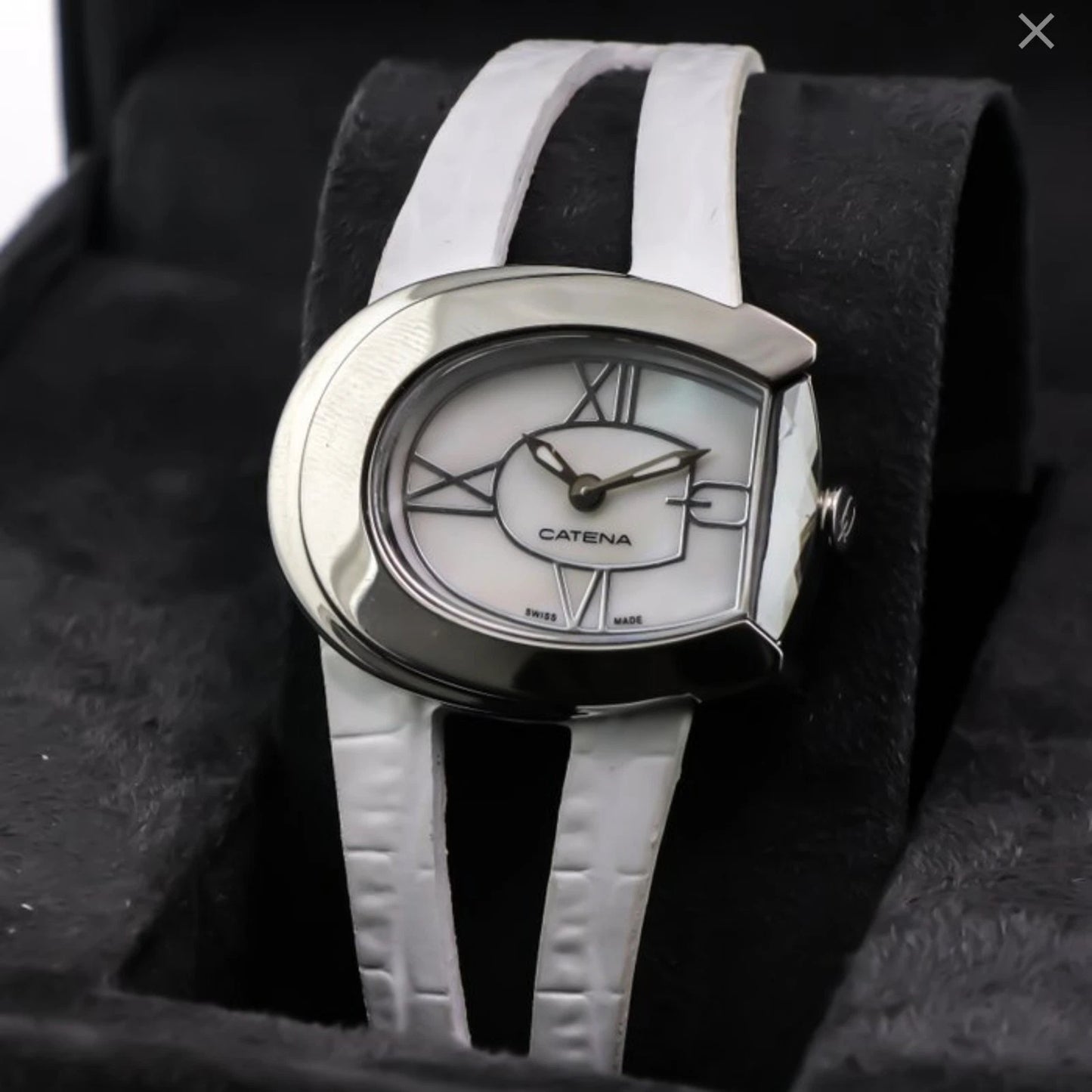 Catena Swiss 37mm Ronda Quartz Watch Stainless Steel 5ATM B001SCR13