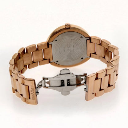 Geovani Swiss 44mm Stainless Steel PVD Rose Gold Quartz Watch 3ATM GOB511