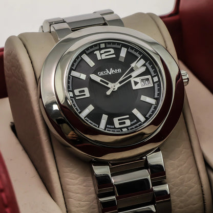 Geovani Swiss 44mm Stainless Steel Quartz Watch 3ATM GOB511