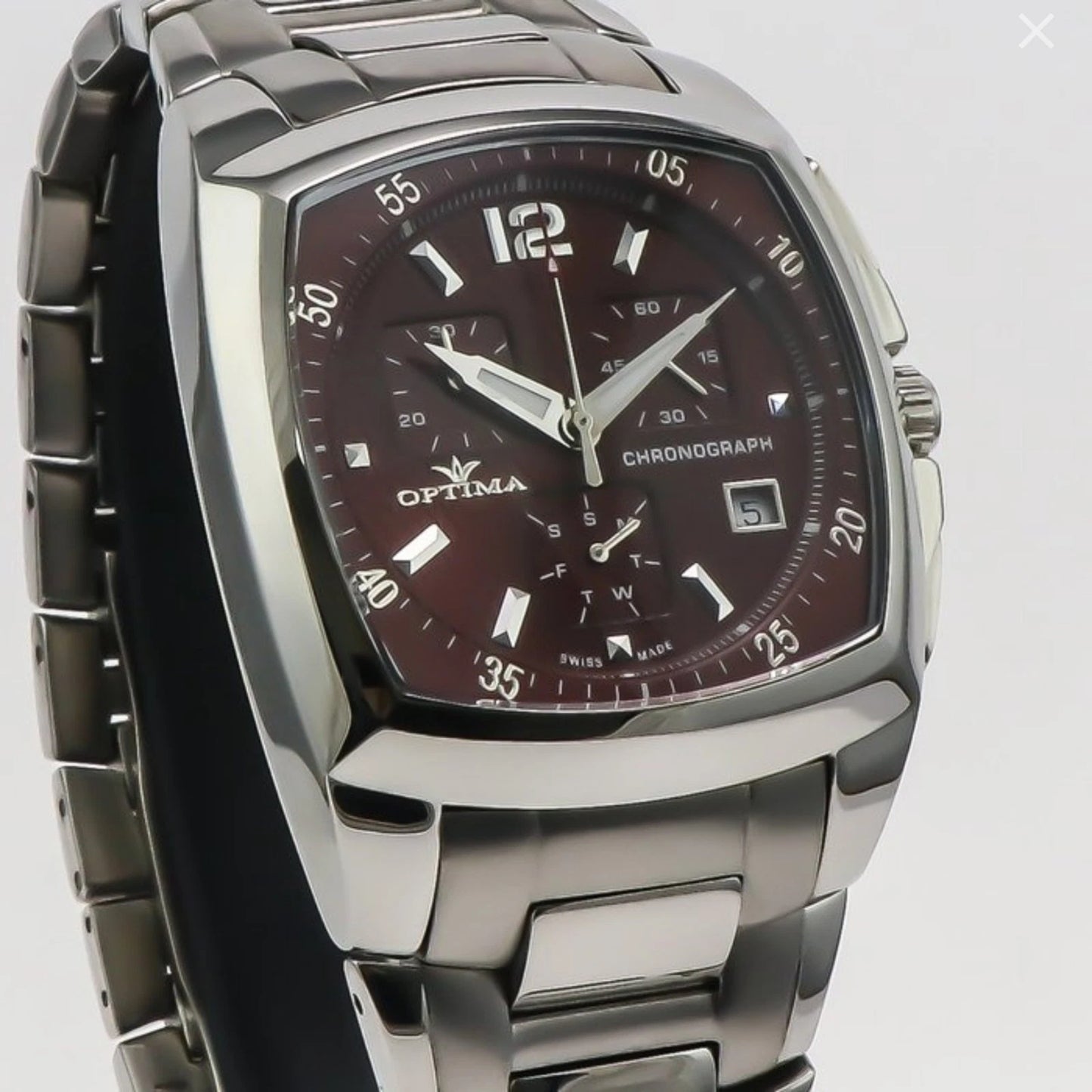 Optima Swiss Chronograph Watch 40.9x48.2mm Stainless Steel Quartz 3ATM OSC110