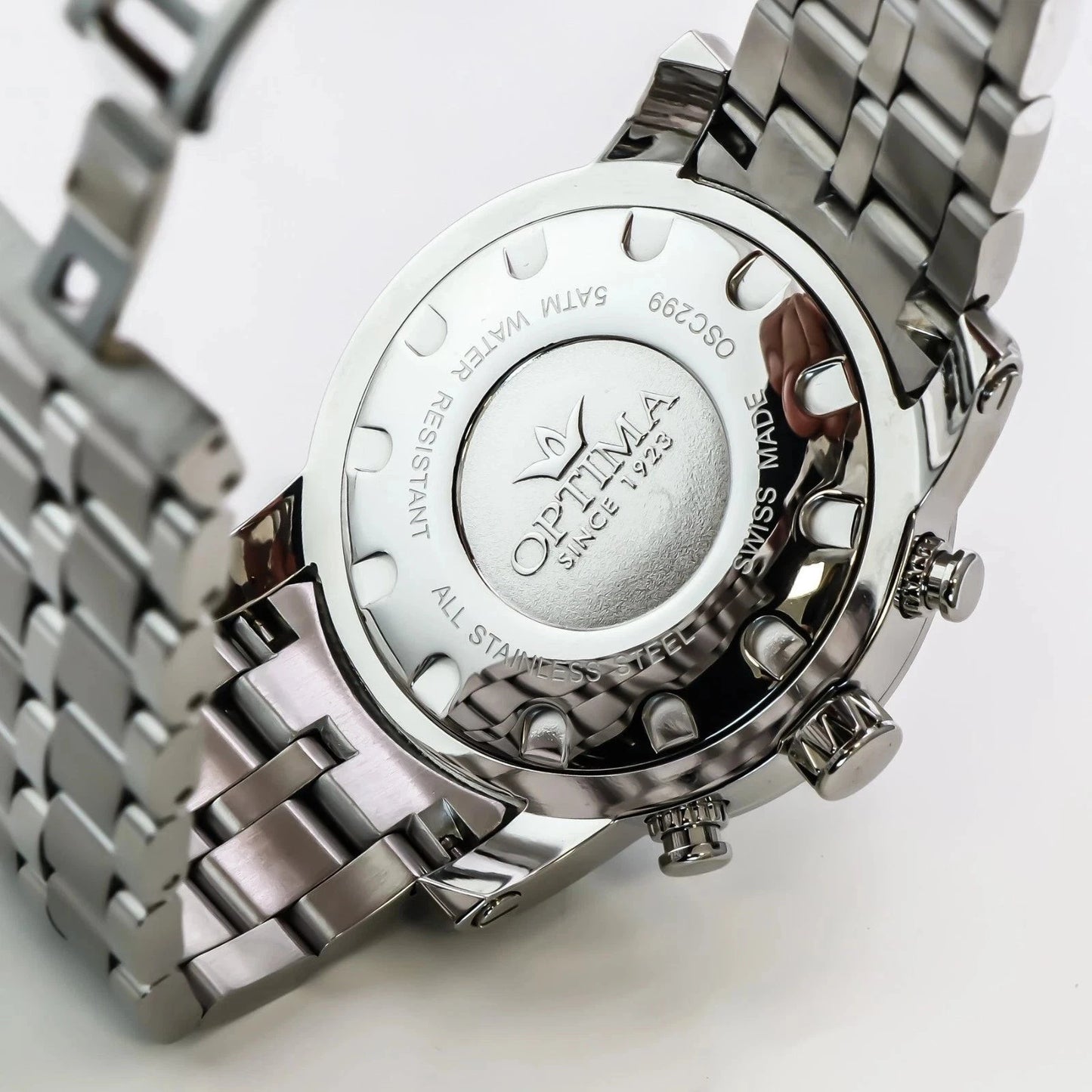 Optima • Swiss Watch • Stainless Steel • 45mm • Quartz • 5ATM • OSC299