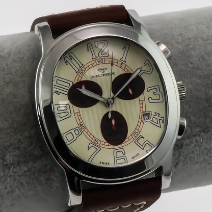 MUREX Swiss Watch Stainless Steel Quartz 41.85x50mm 3ATM ISC701