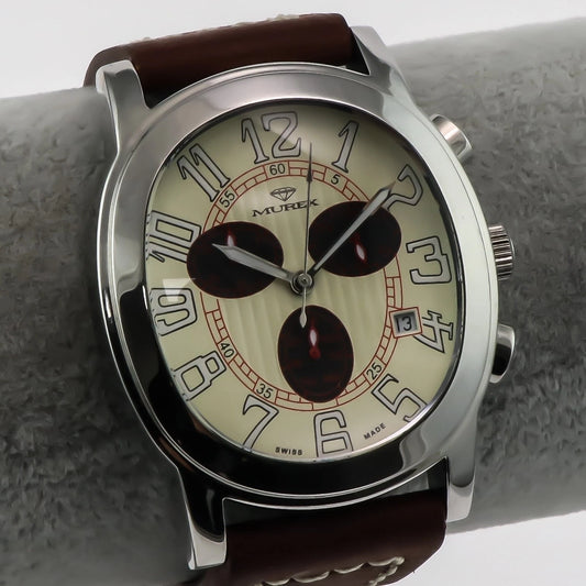MUREX Swiss Watch Stainless Steel Quartz 41.85x50mm 3ATM ISC701