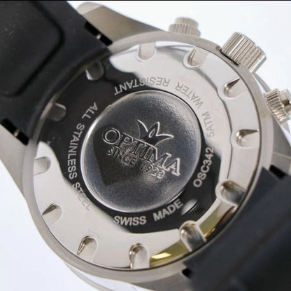 Optima • Swiss Chronograph Watch •Stainless Steel Quartz • Quartz • OSC342