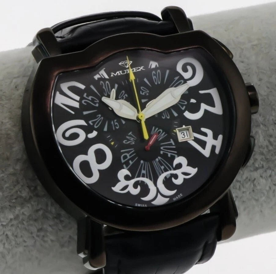 MUREX Swiss Chronograph Stainless Steel Quartz Watch 42.5x52mm 3ATM ISC792