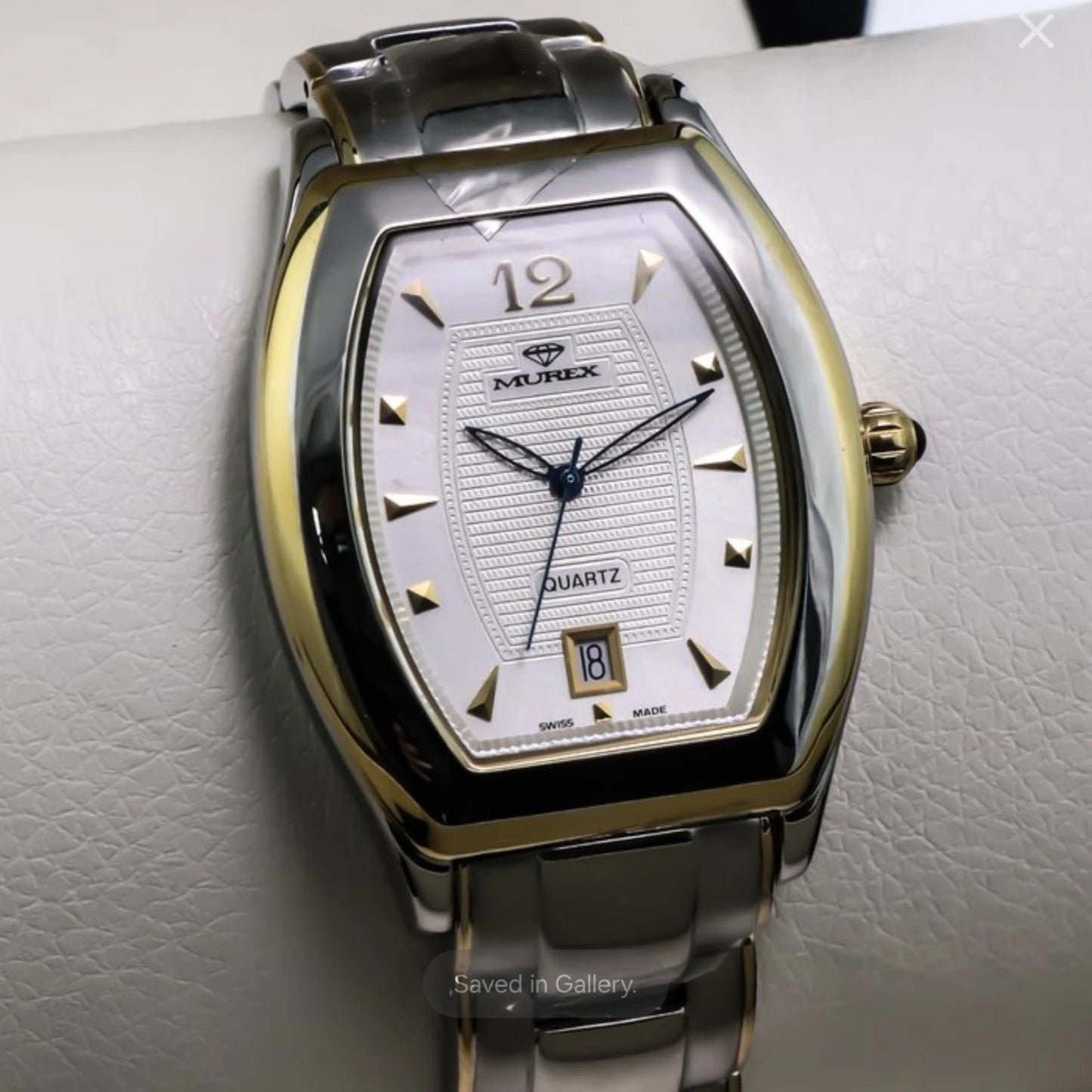 Murex Swiss Watch 45x42.5mm White Dial Stainless Steel Quartz 3ATM RSM542