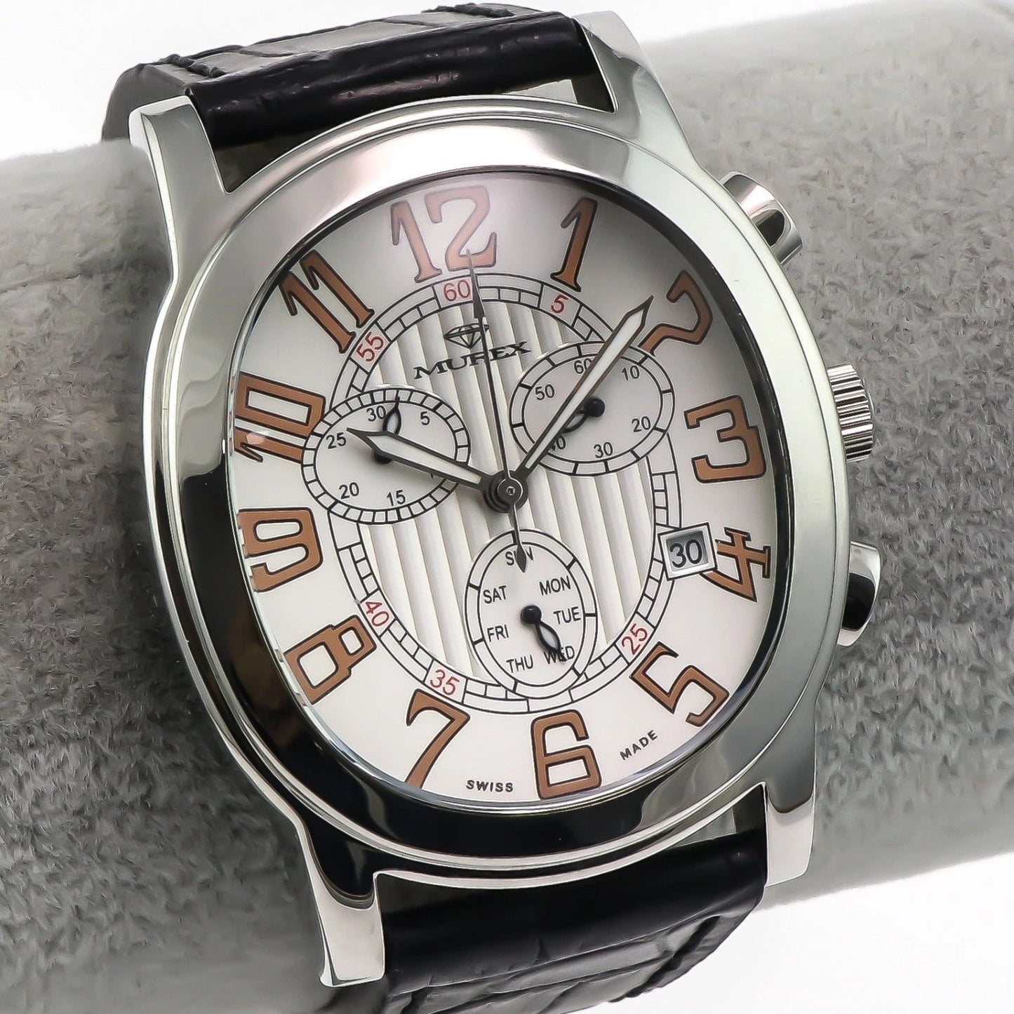 Murex Swiss Moonphase Watch Stainless Steel Quartz 3ATM ISC701
