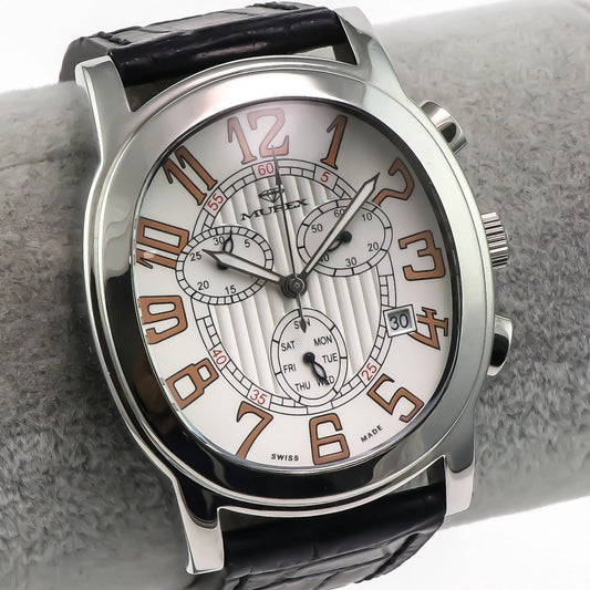 Murex Swiss Moonphase Watch Stainless Steel Quartz 3ATM ISC701